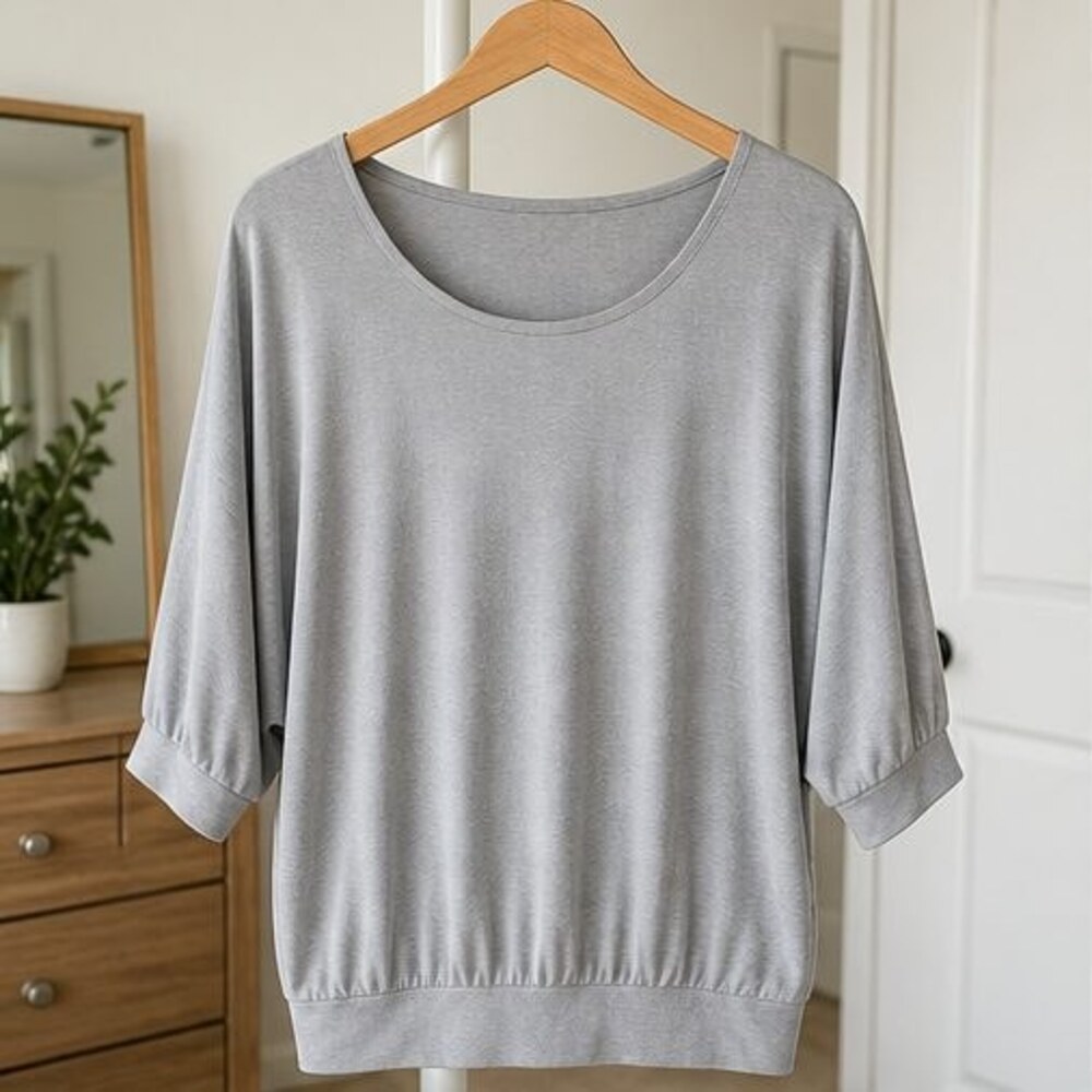 Navy Ruffle Blouse - Picture 1 of 6